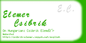elemer csibrik business card